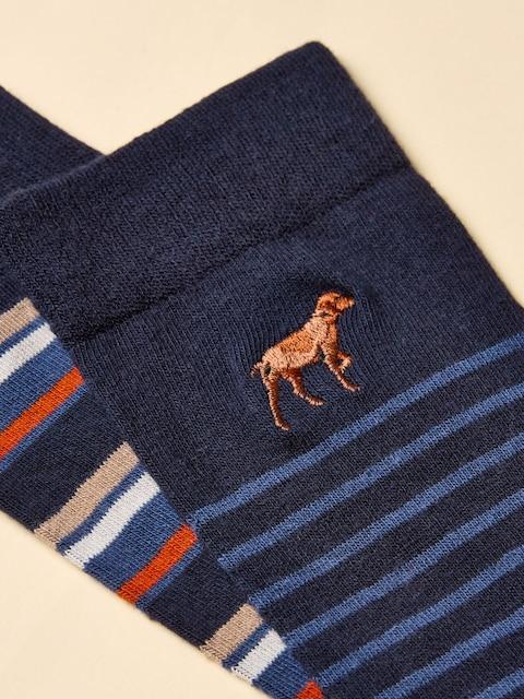 Joules Kingsbury Navy/Ginger 2 Pack Socks