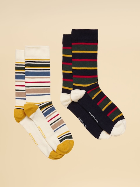 Joules Kingsbury Orange 2 Pack Socks