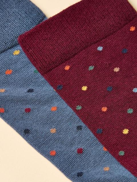 Joules Kingsbury Red / Blue 2 Pack Socks