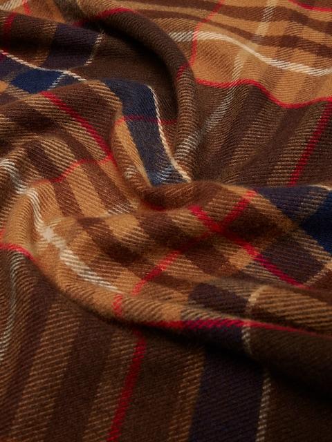 joules Langtree Check Brown Scarf