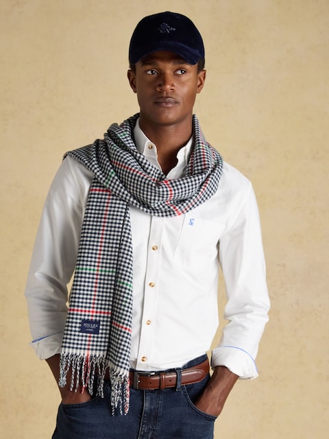 Joules Langtree Check Cream/Navy Scarf