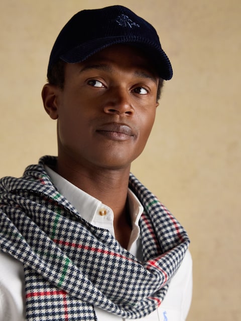 Joules Langtree Check Cream/Navy Scarf