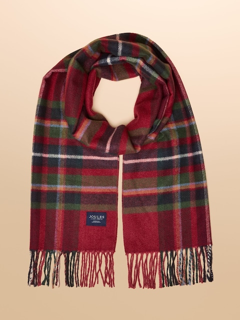 Joules Langtree Check Red Scarf
