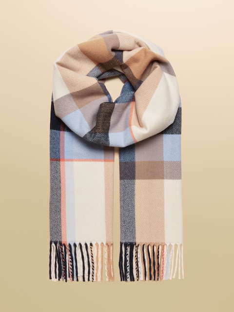 Joules Langtree Cream/Blue Large Unisex Scarf