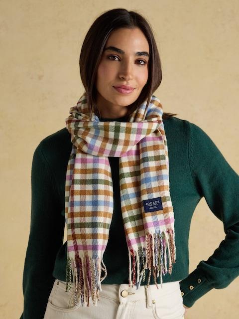 Joules Langtree Multi Neutral Large Unisex Scarf
