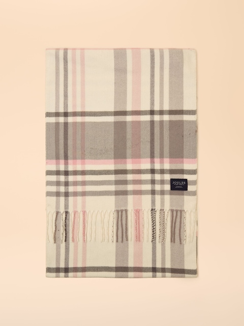 Joules Langtree Pink/Grey Large Unisex Scarf