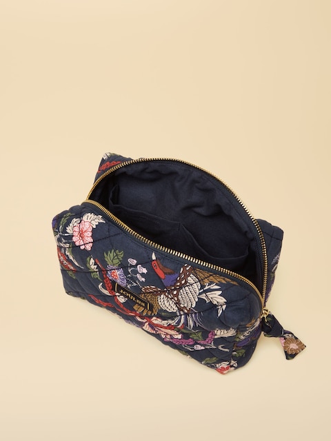 joules Lillia Blue Printed Cosmetic Bag