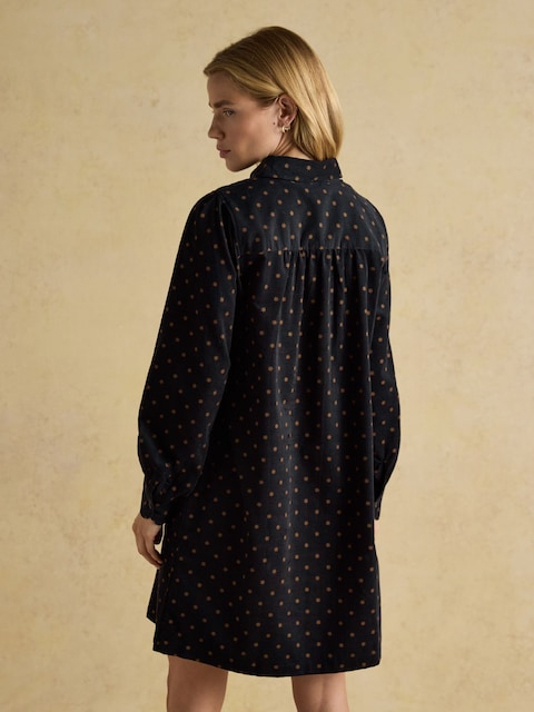 Joules Maple Black Cord Shirt Dress