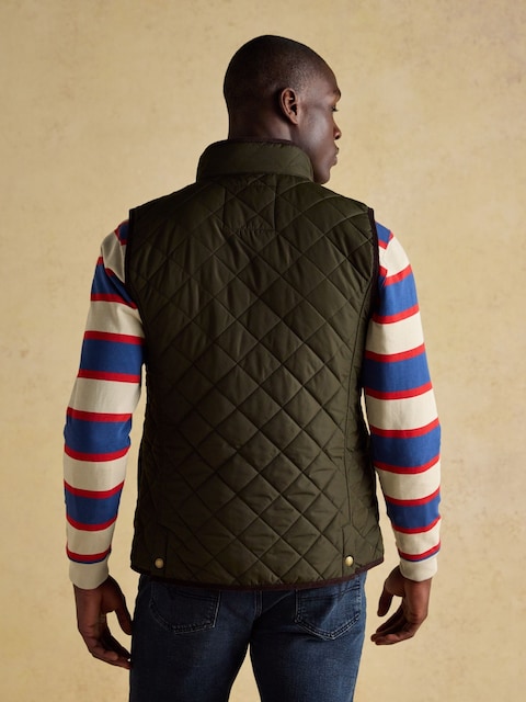 Joules Maynard Green Diamond Quilted Gilet