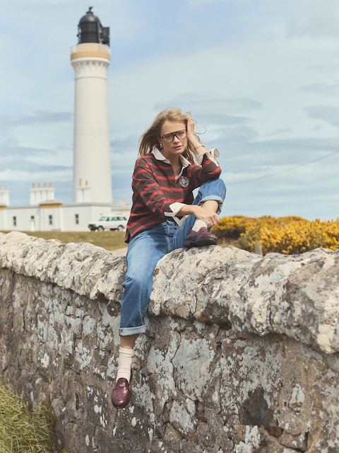 Joules Mid Indigo Blue Relaxed Fit Mid Rise Jeans