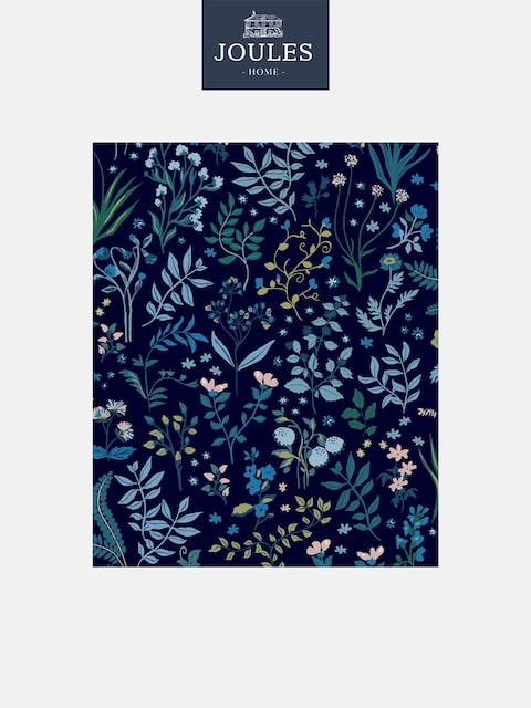 Joules Navy Blue Holcombe Floral 10M Wallpaper