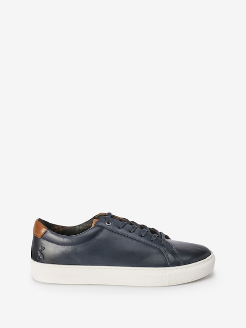 Joules Navy Blue Leather Trainers