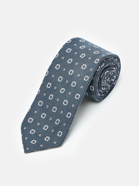 Joules Navy Blue Medallion Silk Tie