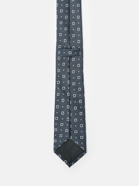 joules Navy Blue Medallion Silk Tie