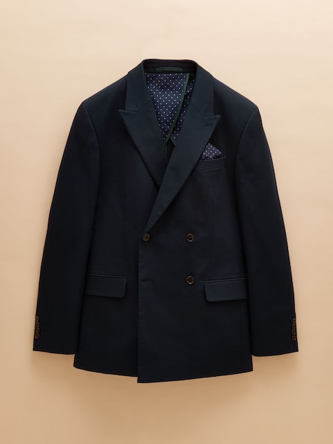 joules Navy Double Breasted Suit Jacket