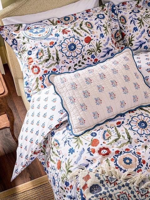 Joules Navy Festival Cushion