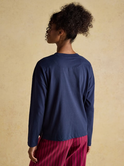 Joules Navy Jersey Cotton Pyjama Top
