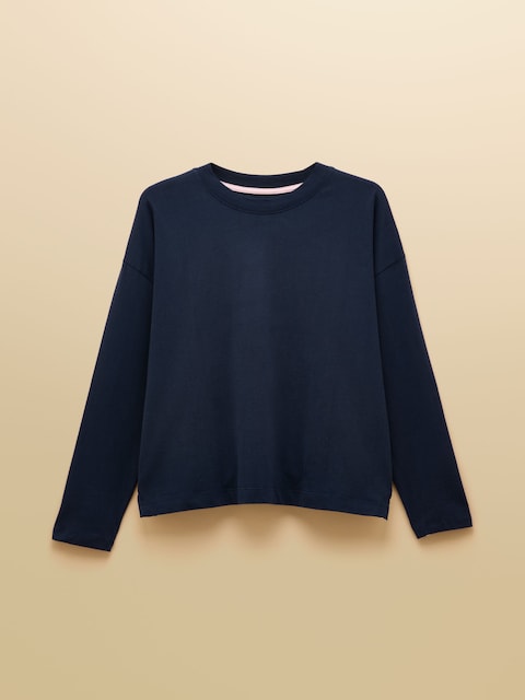 joules Navy Jersey Cotton Pyjama Top