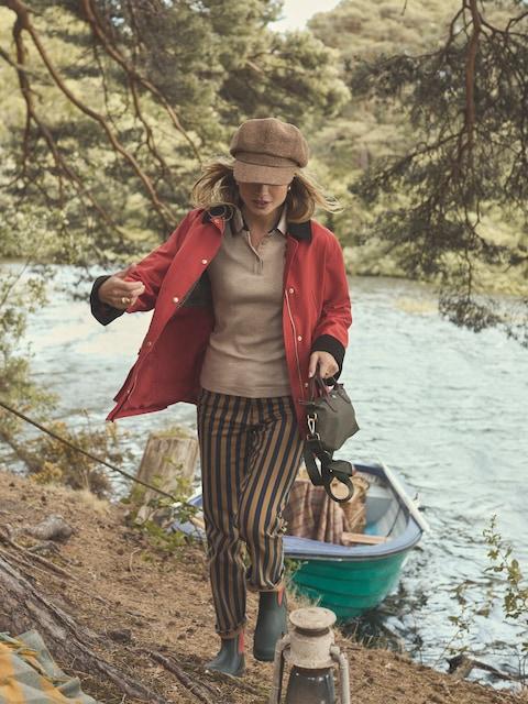 Joules Navy Stripe Straight Fit Mid Rise Jeans