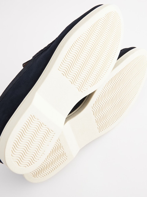 joules Navy Suede Apron Loafers