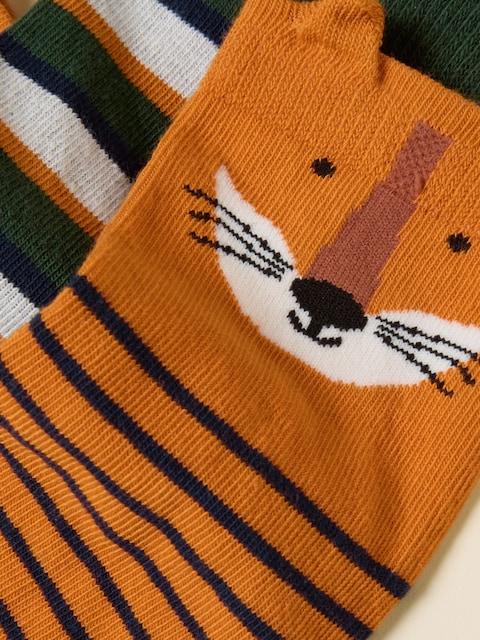 Joules Neat Feet Orange/Navy 3 Pack Socks