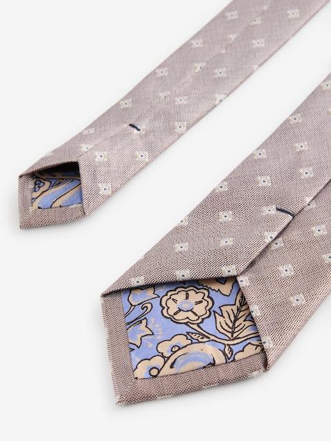 joules Neutral Medallion Silk Tie