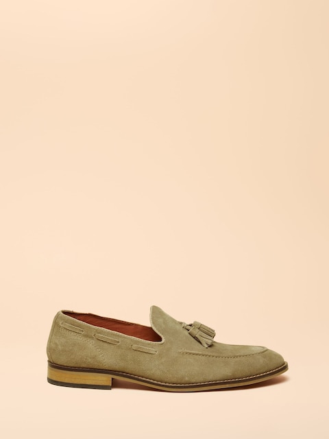Joules Neutral Suede Tassel Loafers