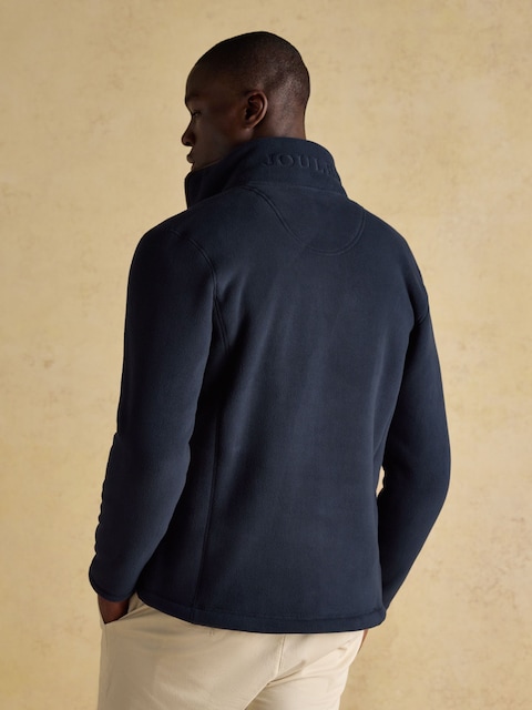 Joules Official Burghley Navy Fleece Zip Through