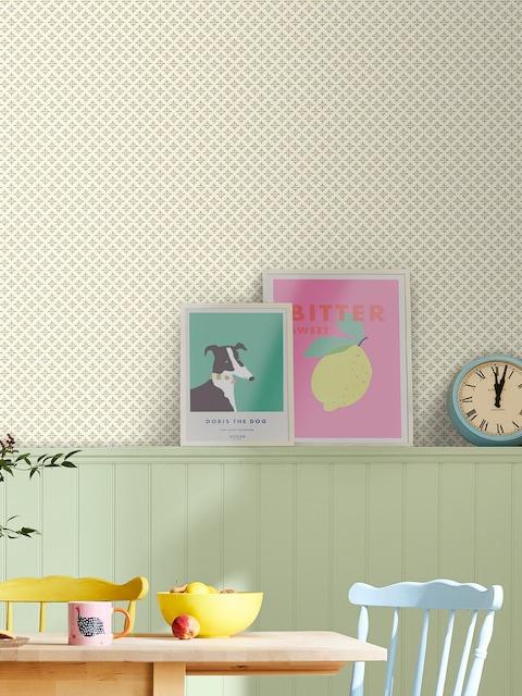 Joules Olive Green Beckett Star 10M Wallpaper