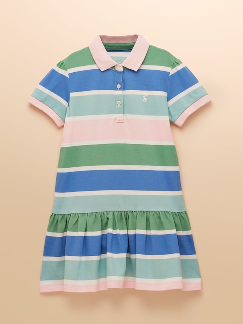 Joules Orla Multi Short Sleeve Polo Shirt Dress