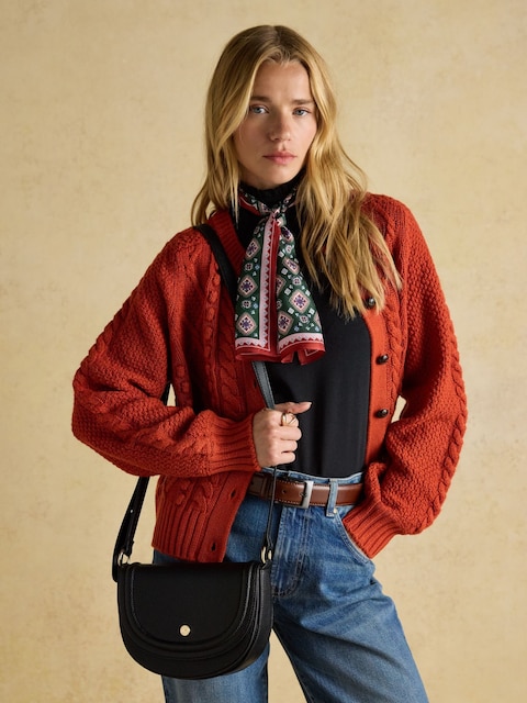 Joules Paloma Black Half Moon Cross Body