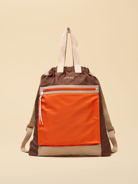 Joules Peplow Brown/Orange Colourblock Rucksack
