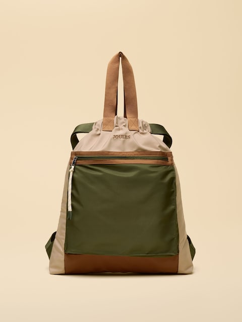 Joules Peplow Khaki Green Colourblock Rucksack