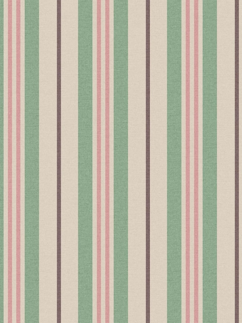 Joules Pink/Green Grove Stripe 10M Wallpaper