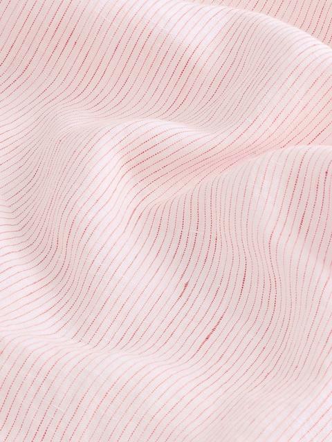 joules Pink Stripe Long Sleeve 100% Linen Shirt