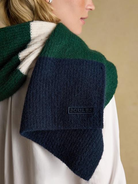 Joules Popley Green/Blue Stripe Scarf