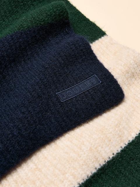 joules Popley Green/Blue Stripe Scarf