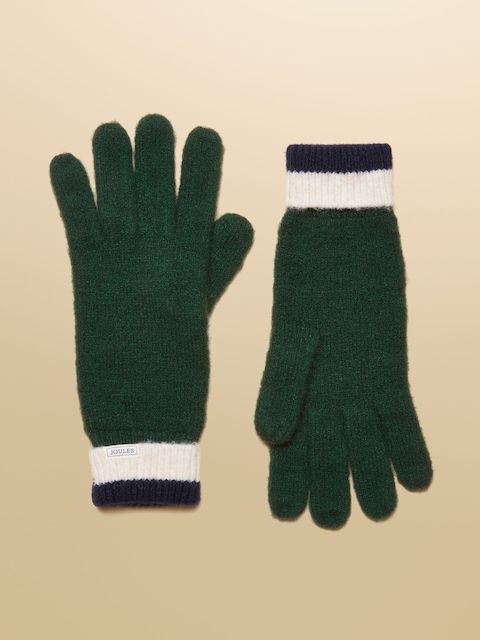 Joules Popley Green/Navy Gloves