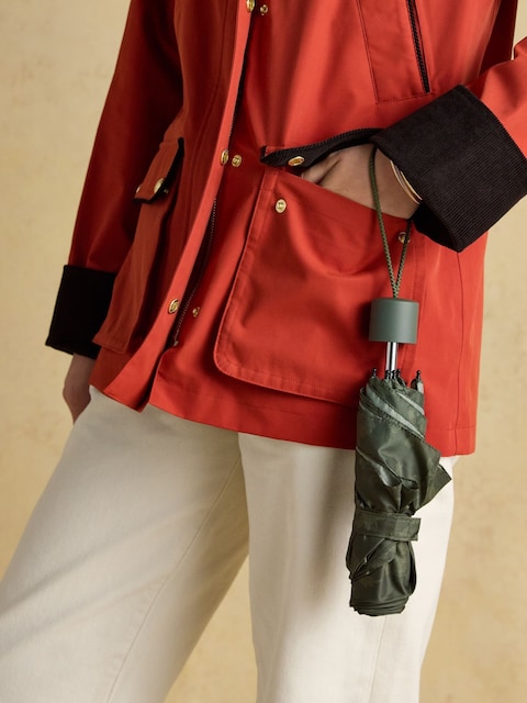 joules Rayne Green Printed Umbrella