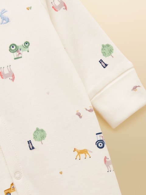 joules Razamataz Cream Cotton Babygrow