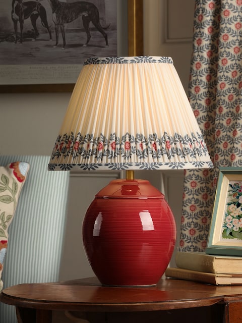Joules Red Wentworth Table Lamp