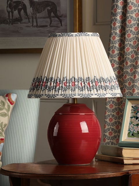Joules Red Wentworth Table Lamp