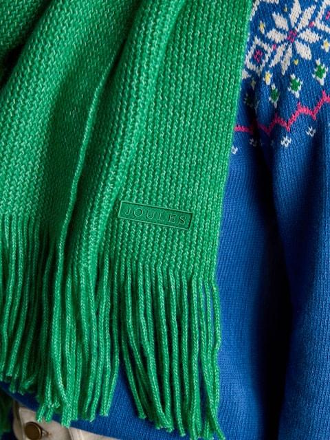 Joules Rosa Green Knitted Scarf