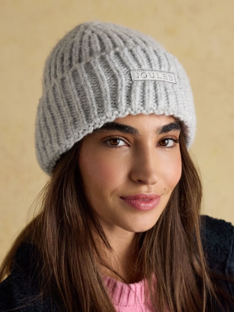 Joules Rosa Grey Beanie Hat