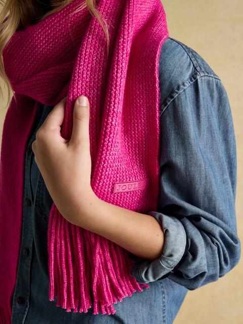 Joules Rosa Pink Knitted Scarf