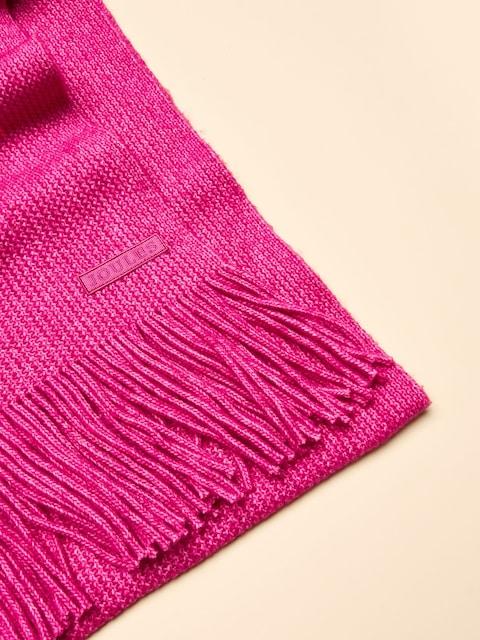 joules Rosa Pink Knitted Scarf