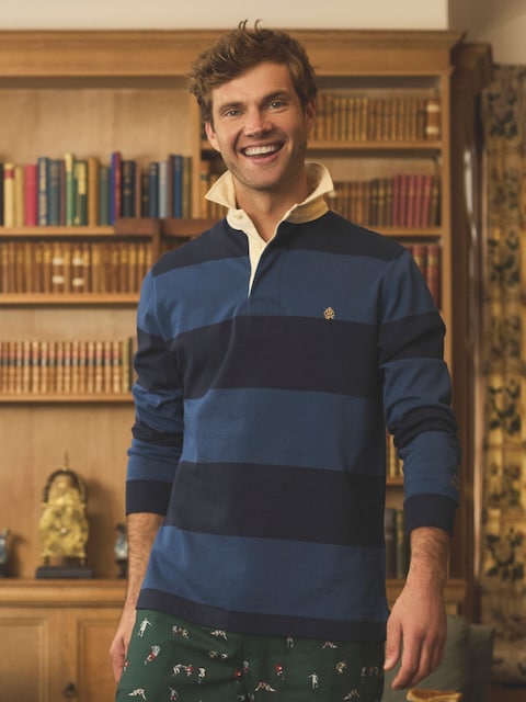Joules Rugby Club Blue/Navy Long Sleeve Shirt