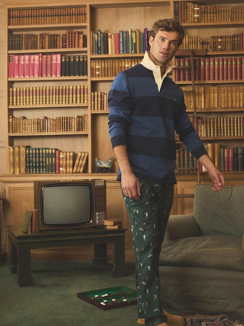 Joules Rugby Club Blue/Navy Long Sleeve Shirt