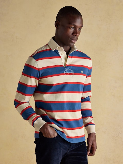Joules Rugby Club Blue/Neutral Long Sleeve Shirt