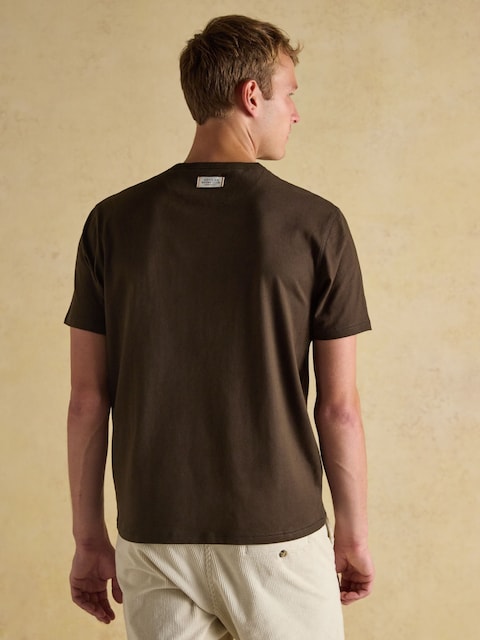 Joules Rugby Club Brown Crew Neck Cotton T-Shirt